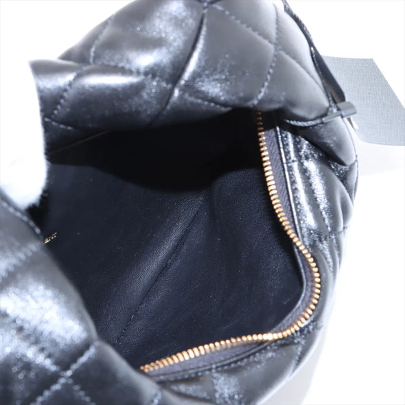 Saint Laurent Black Lambskin Nappa Quilted Leather Icarino Small Hobo Bag  [Clearance Sale]