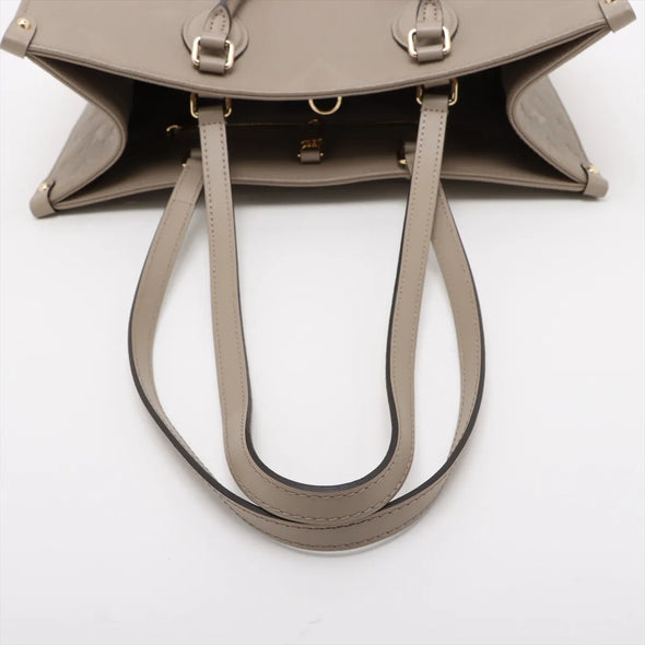 Louis Vuitton Beige Monogram Empreinte Leather OnTheGo MM [Clearance Sale]