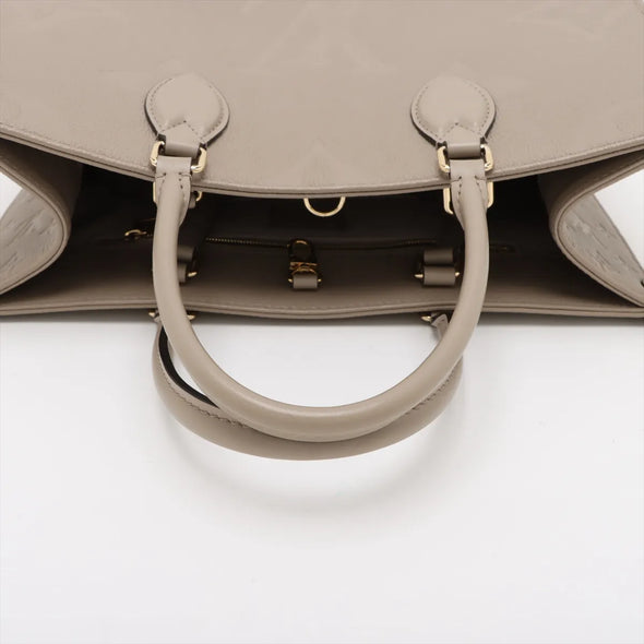 Louis Vuitton Beige Monogram Empreinte Leather OnTheGo MM [Clearance Sale]