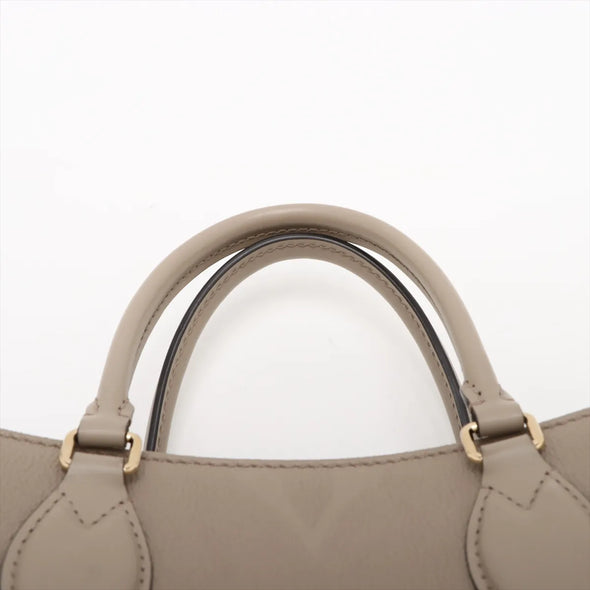 Louis Vuitton Beige Monogram Empreinte Leather OnTheGo MM [Clearance Sale]