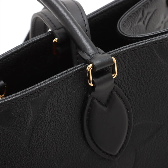 Louis Vuitton Black Monogram Empreinte Leather OnTheGo MM [Clearance Sale]