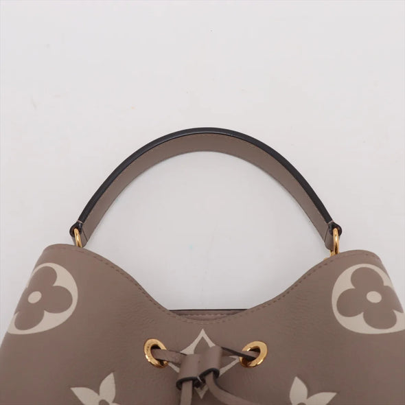Louis Vuitton Tourterelle Bicolor Monogram Empreinte Leather Neonoe MM [Clearance Sale]