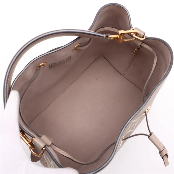 Louis Vuitton Tourterelle Bicolor Monogram Empreinte Leather Neonoe MM [Clearance Sale]