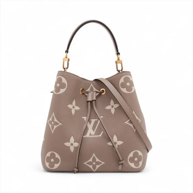 Louis Vuitton Tourterelle Bicolor Monogram Empreinte Leather Neonoe MM [Clearance Sale]
