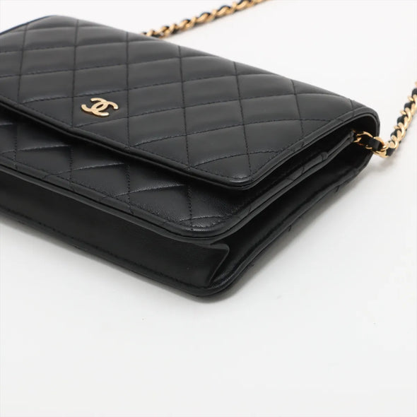 Chanel Black Nappa Lambskin Wallet On Chain [Clearance Sale]