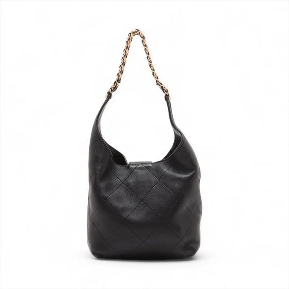 Chanel Black Leather Hobo Bag [Clearance Sale]