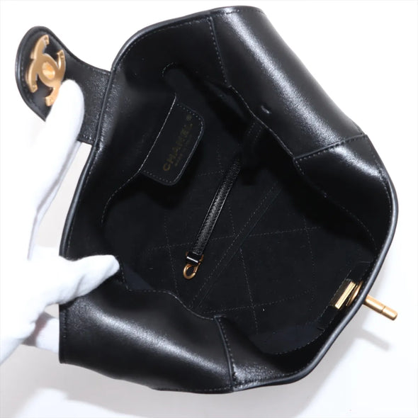 Chanel Black Leather Hobo Bag [Clearance Sale]