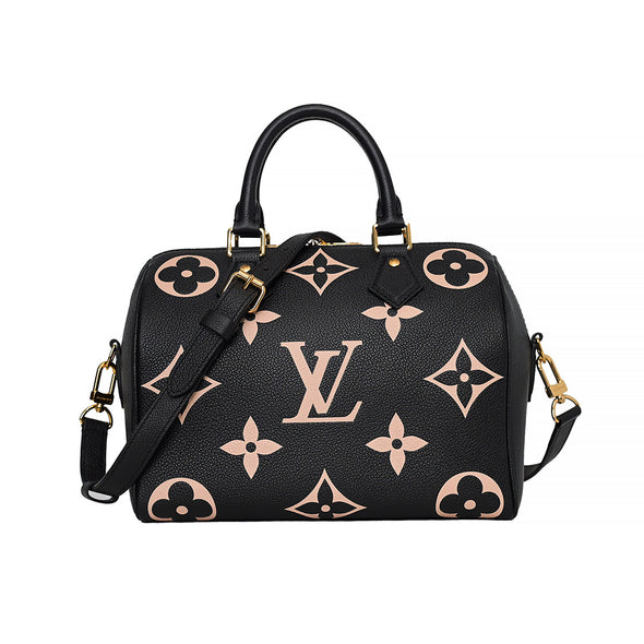 Louis Vuitton Speedy Bandouliere Monogram Empreinte 25 Black in