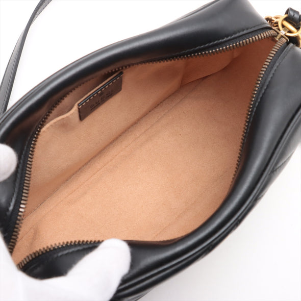 Gucci Black Leather GG Marmont Small Camera Bag [Clearance Sale]