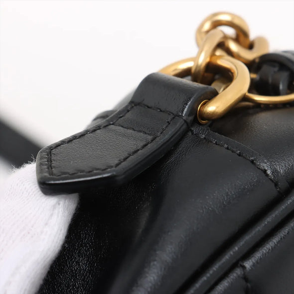 Gucci Black Leather GG Marmont Small Shoulder Bag [Clearance Sale]