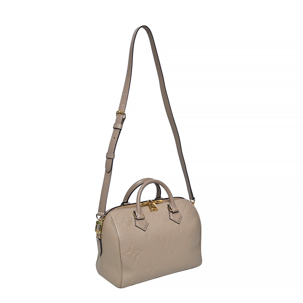 Louis Vuitton Tourterelle Monogram Empreinte Leather Speedy
