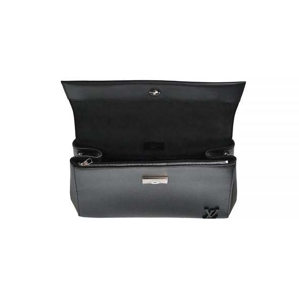 Black Epi Calfskin Leather Cluny MM Top Handle (Rented Out)