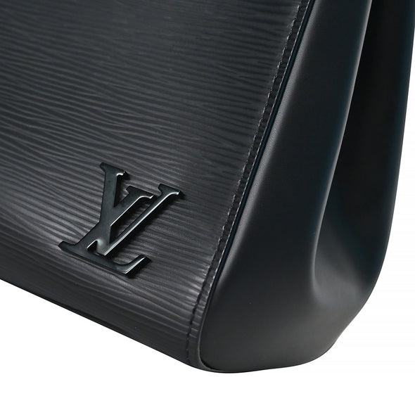 Black Epi Calfskin Leather Cluny MM Top Handle (Rented Out)