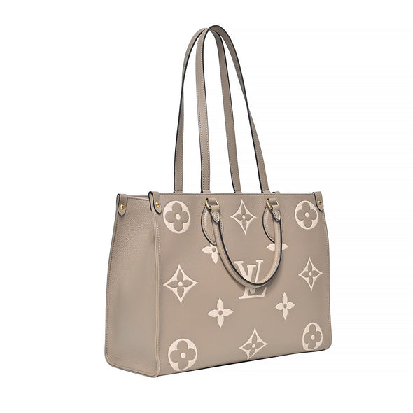 Tourterelle Creme Bicolour Monogram Empreinte Leather OnTheGo MM - 2 (Rented Out)