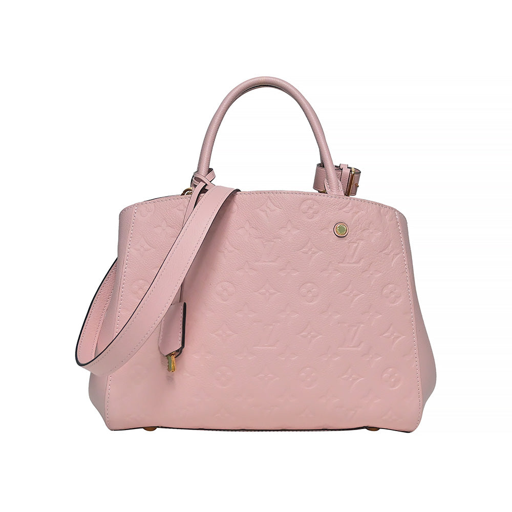 Louis Vuitton Beige Rose Monogram Empreinte Leather Montaigne MM Louis  Vuitton