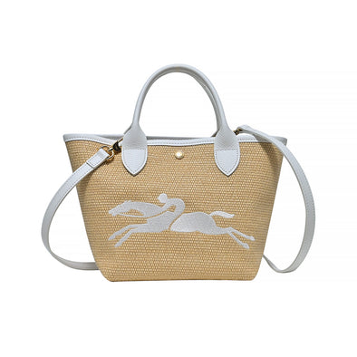 Longchamp White Le Panier Pliage Small Basket Bag [Clearance Sale]