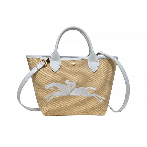 Longchamp White Le Panier Pliage Small Basket Bag [Clearance Sale]
