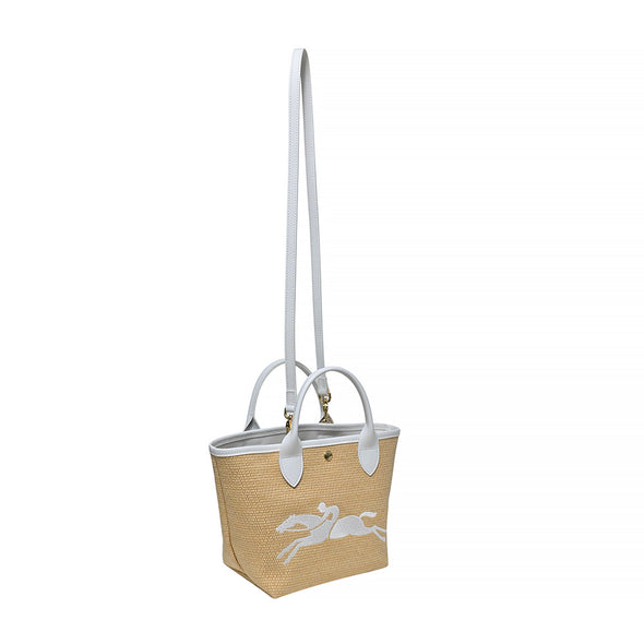 Longchamp White Le Panier Pliage Small Basket Bag [Clearance Sale]