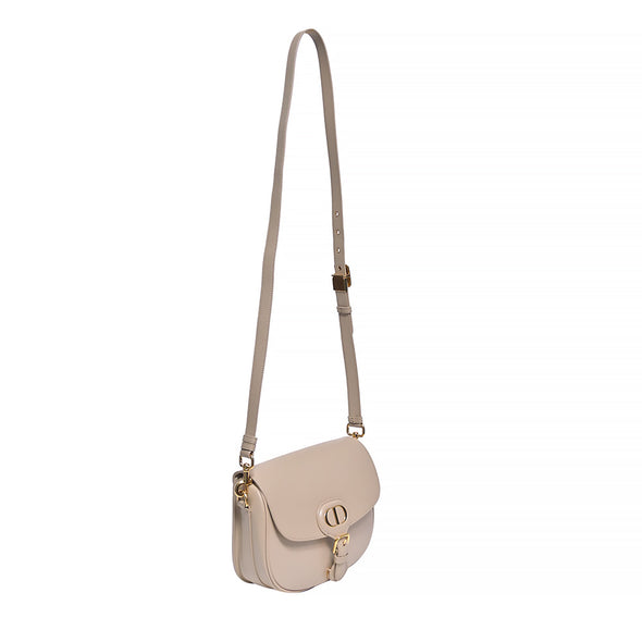 Beige Box Calfskin Leather Medium Dior Bobby Bag (Rented Out)