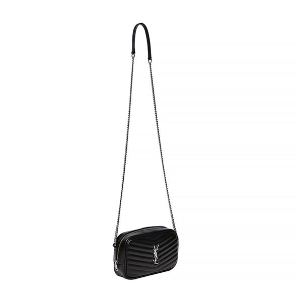 Black Quilted Leather Lou Camera Bag (Silvertone Hardware) (Rented Out)