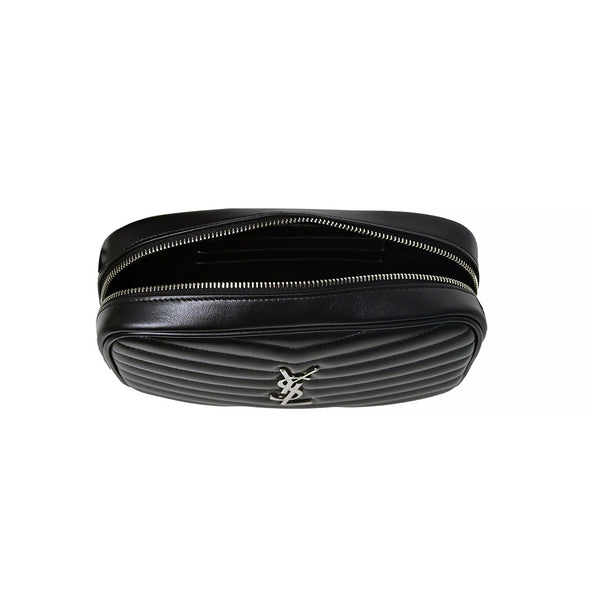 Black Quilted Leather Lou Camera Bag (Silvertone Hardware) (Rented Out)