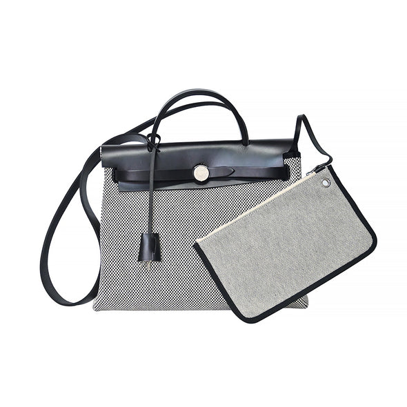 Grey Canvas Herbag Zip PM (Rented Out)