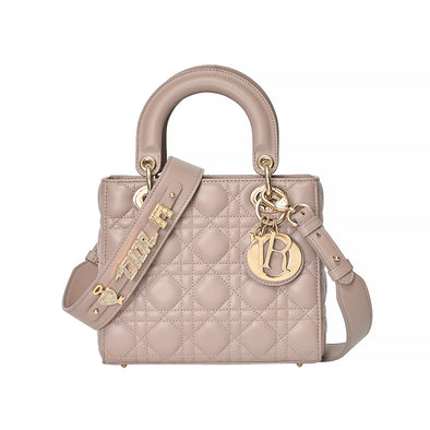 Beige Cannage Lambskin Small Lady Dior (Rented Out)