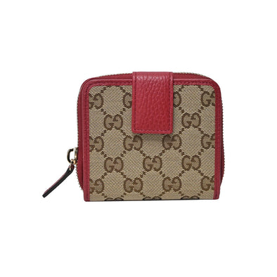 Red GG Canvas Compact Wallet - 3