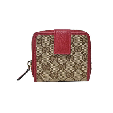 Red GG Canvas Compact Wallet - 3
