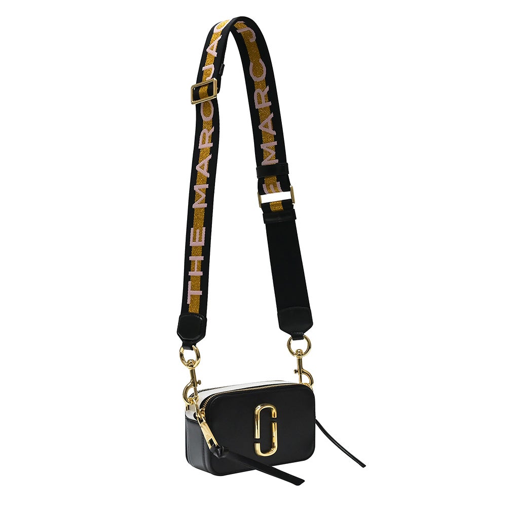 logo strap snapshot camera bag