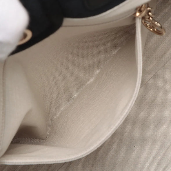 Chanel Black Canvas Deauville MM Shopping Tote [Clearance Sale]
