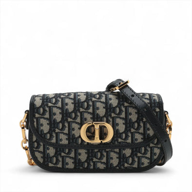 Christian Dior Blue Dior Oblique Jacquard 30 Montaigne Avenue Bag [Clearance Sale]