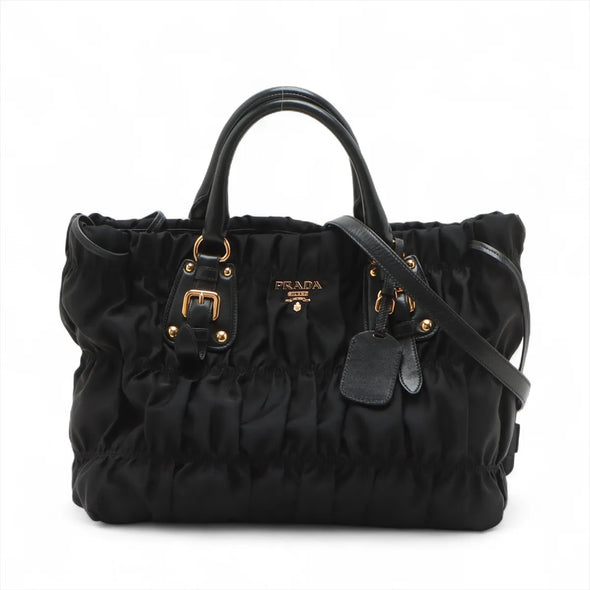 Prada Black Tessuto Gaufre Shoulder Bag  [Clearance Sale]