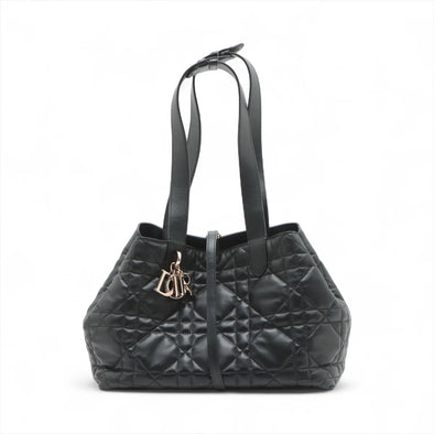 Christian Dior Black Macrocannage Leather Medium Dior Toujours Bag  [Clearance Sale]