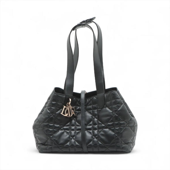 Christian Dior Black Macrocannage Leather Medium Dior Toujours Bag  [Clearance Sale]