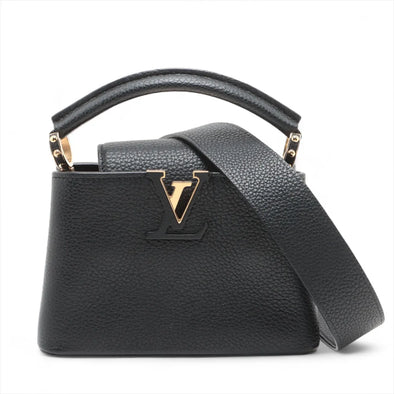 Louis Vuitton Black Taurillon Leather Capucines Mini  [Clearance Sale]