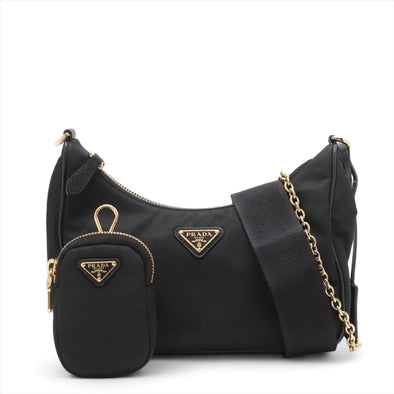Prada Black Re-Edition 2005 Re-Nylon Shoulder Bag [Clearance Sale]