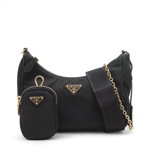 Prada Black Re-Edition 2005 Re-Nylon Shoulder Bag [Clearance Sale]
