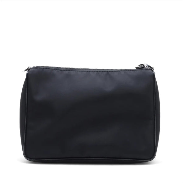 Prada Black Re-Nylon and Saffiano Leather Shoulder Bag [Clearance Sale]