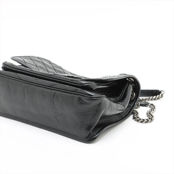 Saint Laurent Black Vintage Leather Nikki Medium Shoulder Bag [Clearance Sale]