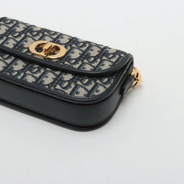 Christian Dior Blue Dior Oblique Jacquard 30 Montaigne Avenue Bag [Clearance Sale]