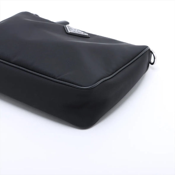 Prada Black Re-Nylon and Saffiano Leather Shoulder Bag [Clearance Sale]