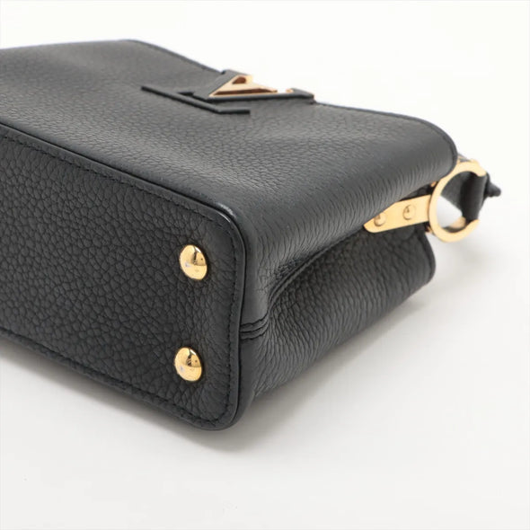 Louis Vuitton Black Taurillon Leather Capucines Mini  [Clearance Sale]