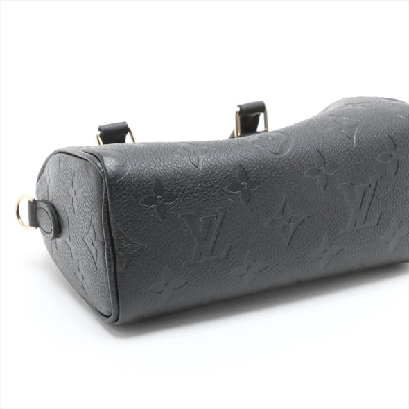 Louis Vuitton Noir Monogram Empreinte Leather Nano Speedy [Clearance Sale]