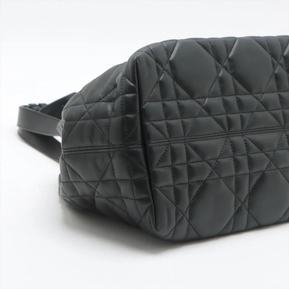 Christian Dior Black Macrocannage Leather Medium Dior Toujours Bag  [Clearance Sale]