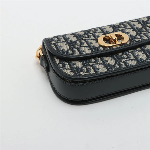 Christian Dior Blue Dior Oblique Jacquard 30 Montaigne Avenue Bag [Clearance Sale]