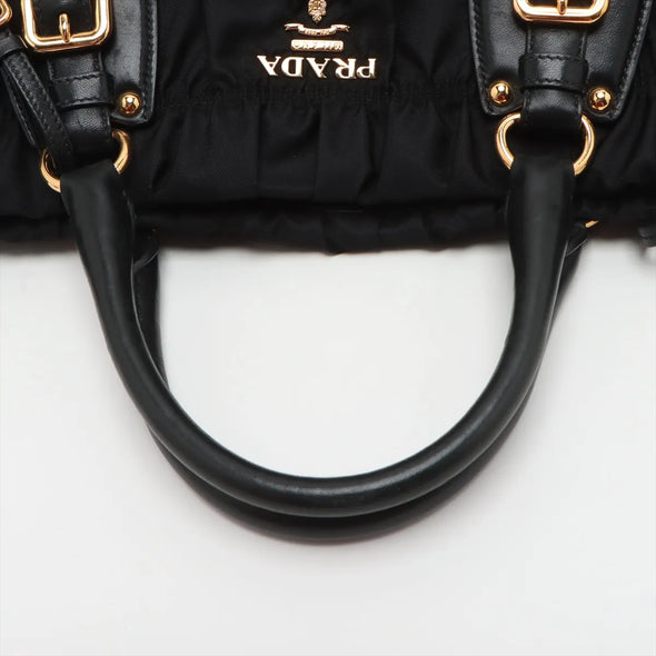 Prada Black Tessuto Gaufre Shoulder Bag  [Clearance Sale]