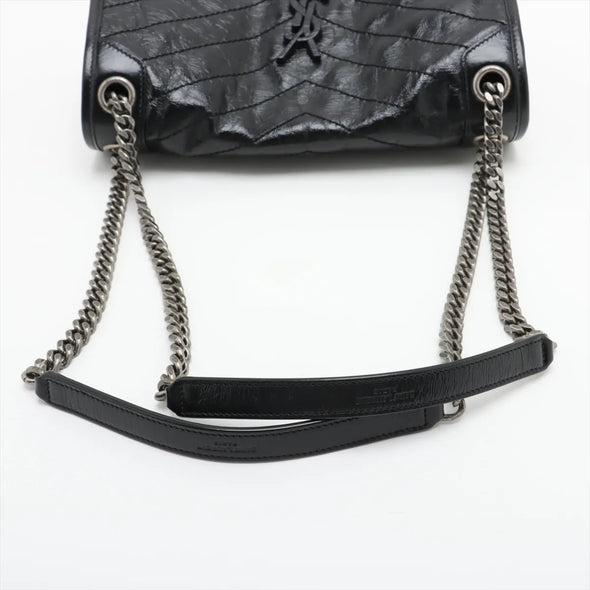 Saint Laurent Black Vintage Leather Nikki Medium Shoulder Bag [Clearance Sale]