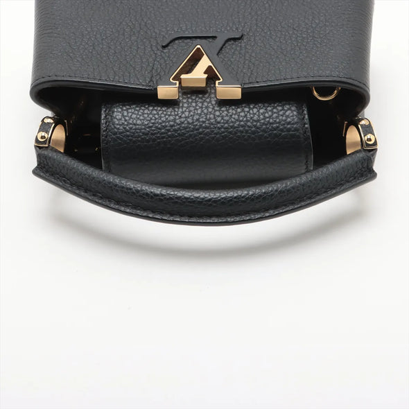 Louis Vuitton Black Taurillon Leather Capucines Mini  [Clearance Sale]