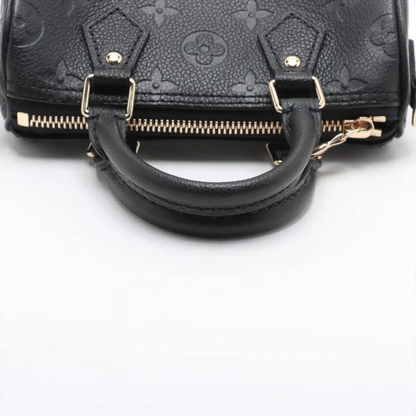 Louis Vuitton Noir Monogram Empreinte Leather Nano Speedy [Clearance Sale]